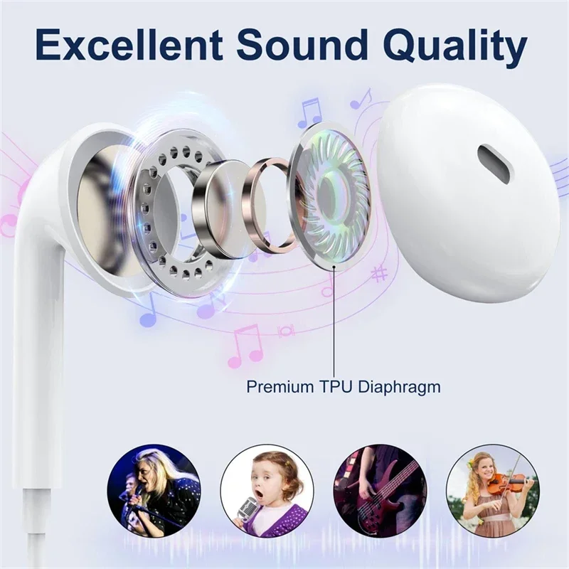 Für Apple iPhone 17 16 15 14 1 – Wired Earphone Lightning Bewertung und Preis